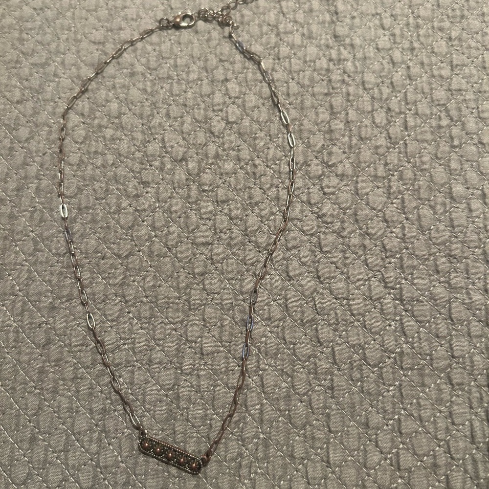 Chic Silver and Black Necklace